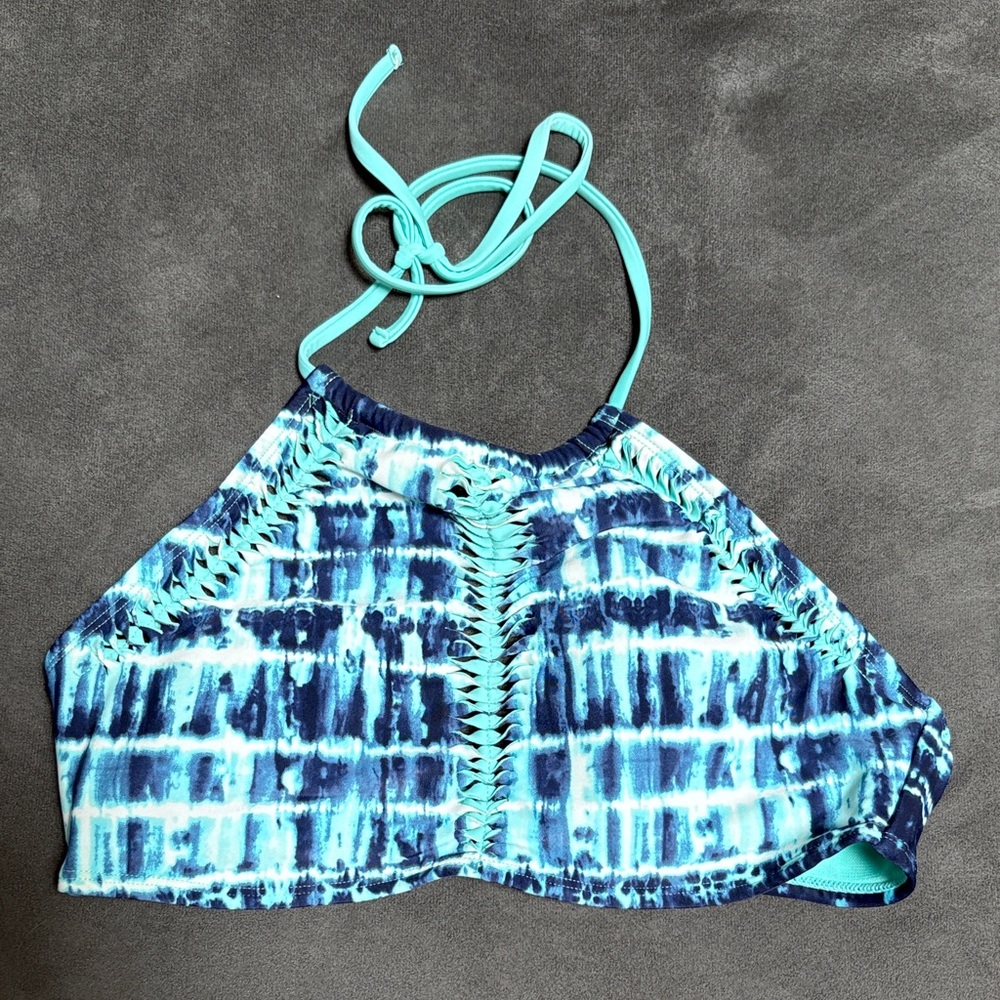 SO Tie-Dye High Neck Bikini Top